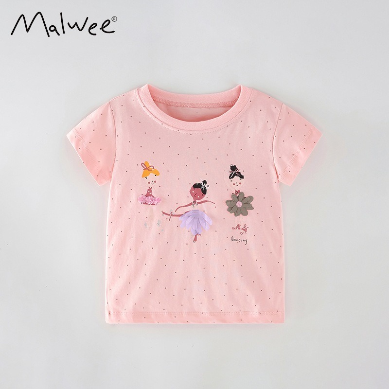 ชุดเด็ก เสื้อยืดแขนสั้น ผ้าฝ้าย พิมพ์ลายการ์ตูนยูนิคอร์น นางเงือกน่ารัก แฟชั่นฤดูร้อน สําหรับเด็กผู้หญิง 1-8 ปี Malwee - รูปที่ 4