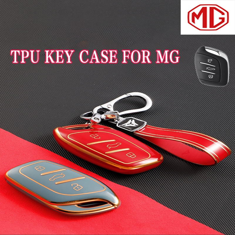 Tpu ฝาครอบกุญแจรถสําหรับ MG VS / HS / ZS / MG5 /MG4 / EXTENDER DC/ ZS EV / EP/MG EXTENDER GC/MG3 hybrid Keyless สมาร์ท Entry Keychain MG พวงกุญแจ