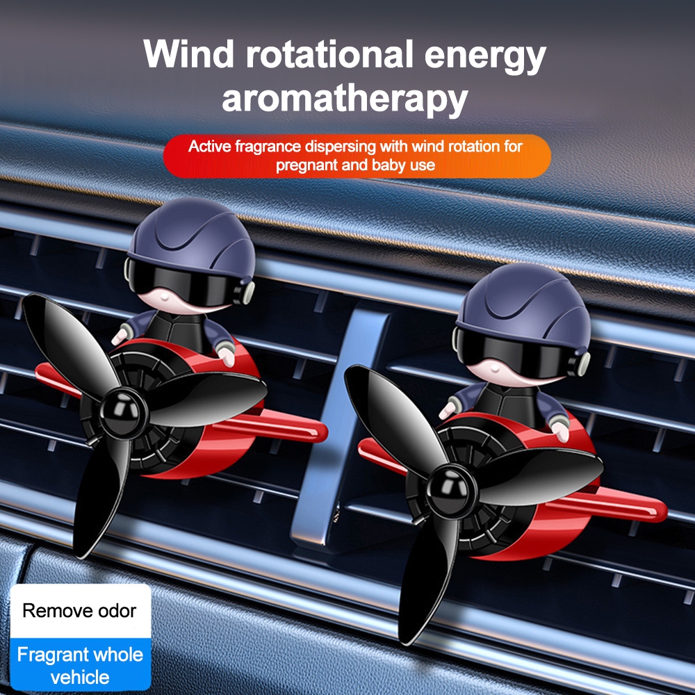 รถ Air Freshener Pilot Vent น ้ ําหอม Diffuser หมุนใบพัด Air Outlet น ้ ําหอมน ่ ารักการ ์ ตูน Decor อุปกรณ ์ เสริมอัตโนมัติ