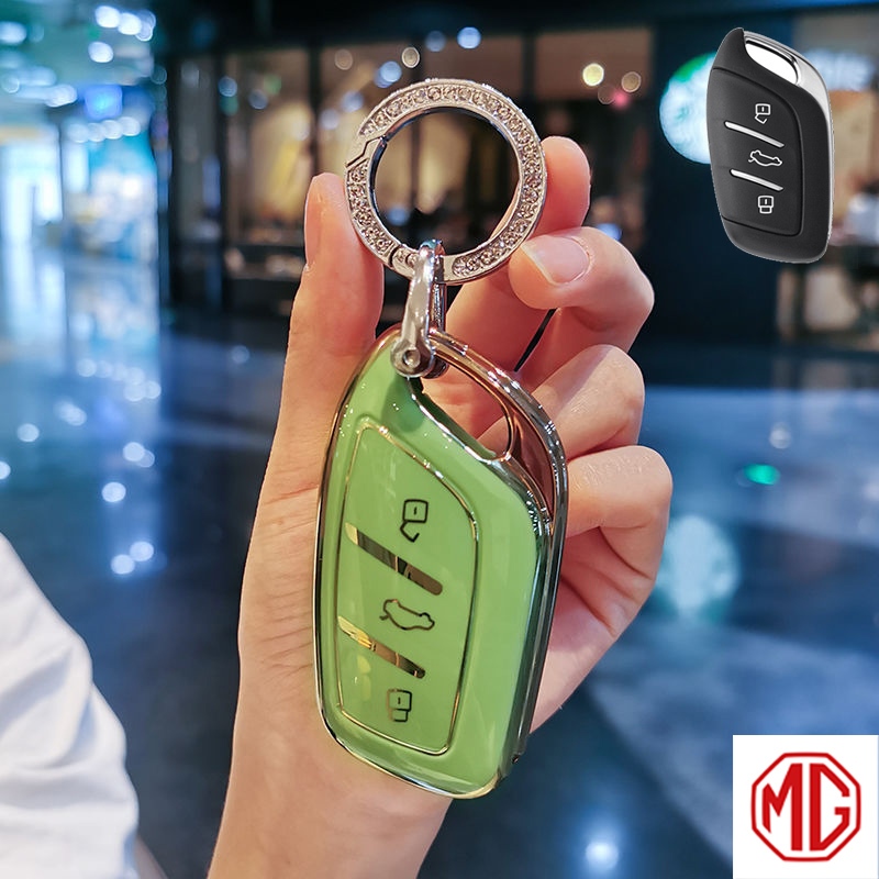 ใหม่ Premium TPU 3 ปุ่มรถ Remote Key สําหรับ MG VS/HS/ZS/MG5/MG4/ EXTENDER DC/ZS EV/ EP/MG EXTENDER GC/MG3 hybrid +/ใหม่ MG3 ฝาครอบอุปกรณ์เสริม