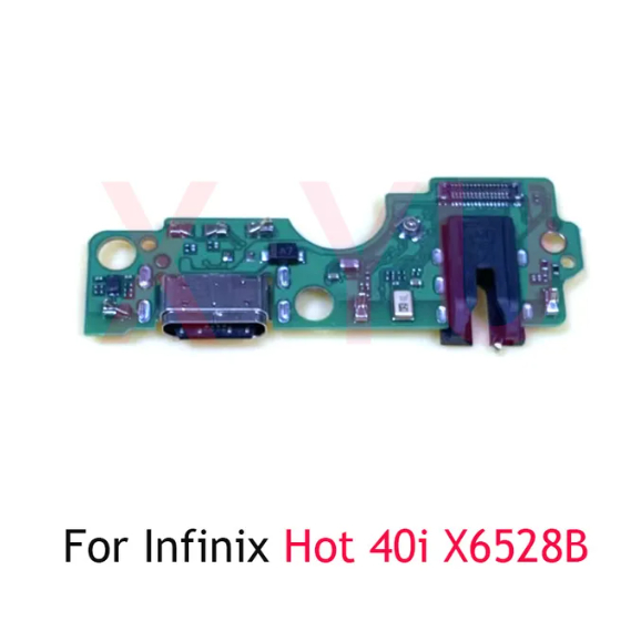 สําหรับ Infinix Hot 40i X6528B X6528 USB ชาร์จปลั๊กบอร์ดชาร์จ Flex Cable