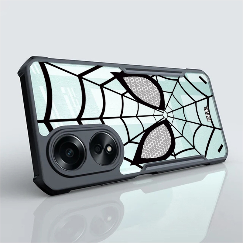 Marvel Spider Man กรณีโปร ่ งใส OPPO A78 A58 A38 A18 A79 A98 A57 A77 A17 A55 A96 A76 A36 A60 4G 5G เคสกันกระแทกฝาครอบโทรศัพท ์ ใส