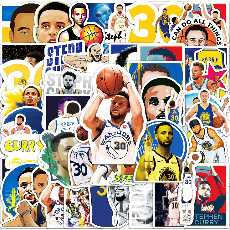 50 ชิ ้ น/ชุดแฮนด ์ เมดการ ์ ตูนตลกน ่ ารัก NBA Star Stephen Curry สติกเกอร ์ กันน ้ ําแฟชั ่ นสําหรับ DIY ตกแต ่ งบนโทรศัพท ์ กระเป ๋ าเดินทางและหมวกกันน ็ อค