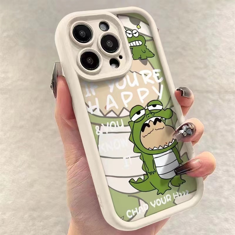 เคส OPPO Reno 11 Pro 5G Reno 11 5G Reno 11F Reno 2 Reno 2Z Reno 2F Reno 7 Pro 5G Reno 7 5G Reno 6 5G Reno 10 Pro Plus Reno 8 Pro Reno 8 5G Reno 10 5G Reno 10 Pro 5G Reno 7 4G Reno 8 4G Reno 8T 4G Reno 6 4G ซิลิโคนไดโนเสาร์ดินสอสี Shinshin กรณีโทรศัพท์