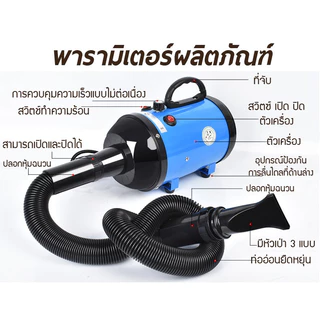 ดร์เป่าขนสัตว์ เสียงเบากว่าไดร์เป่าผมคน ไดร์เป่าขนแมว ไดร์ขนสุนัข เครื่อง พลังงานสูง
