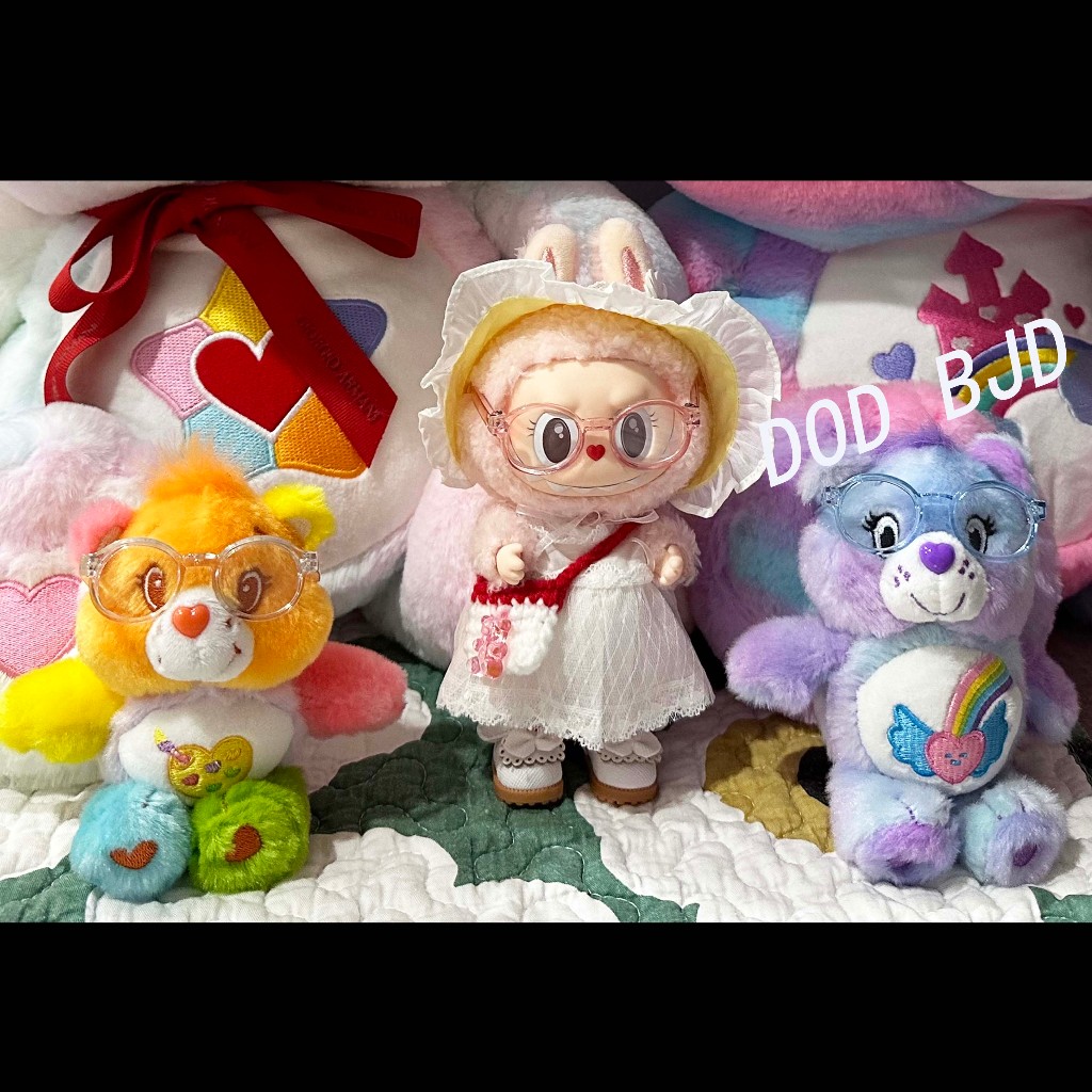 ตุ๊กตาแว่นตา 6.5 ซม.สําหรับ Labubu V1 V2 V3 & DIMOO World & Joke Bear &Bao-ao &Carebears, และ 1/3 ตุ๊กตา BJD และ MellChan ตุ๊กตาแว่นตาของเล่นแว่นตาพลาสติกแว่นตาอุปกรณ์เสริม - รูปที่ 4