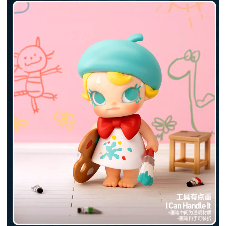 Popmart Bubble Matt Baby Molly เมื ่ อฉันอายุสามปีซีรีส ์ กล ่ องตาบอดทํามือเล ่ นน ้ ํา