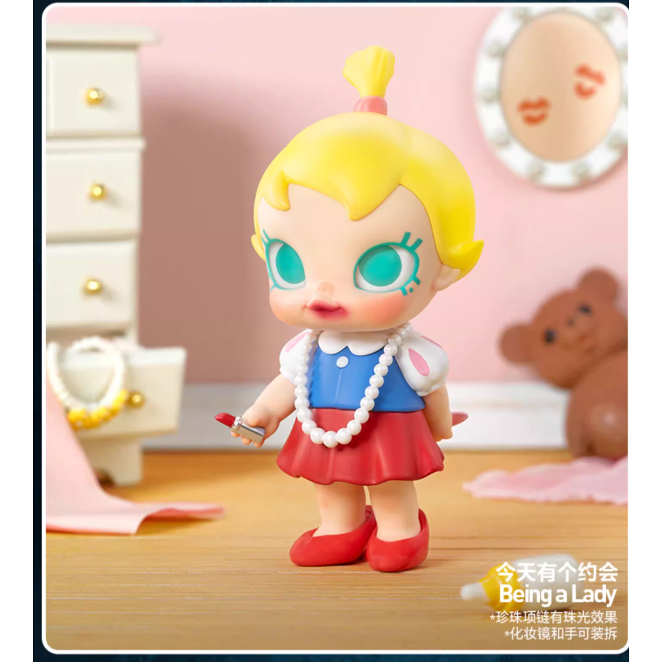 Popmart Bubble Matt Baby Molly เมื ่ อฉันอายุสามปีซีรีส ์ กล ่ องตาบอดทํามือเล ่ นน ้ ํา