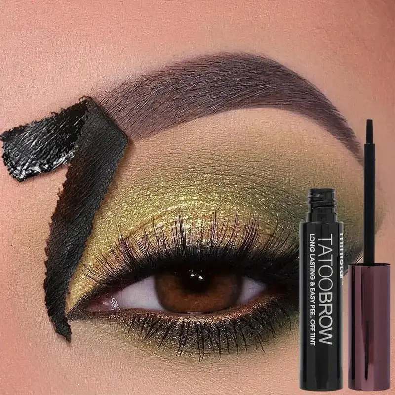 Professional Eyebrow Enhancers ครีมผู ้ หญิงธรรมชาติ Liquid Dyeing Eyebrow ชุด Brow Tattoo Pigments ยาวนานกันน ้ ํา Eyebrow Gel