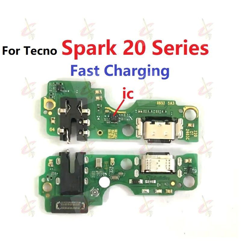 แพรตูดชาร์จ (Charging board) สําหรับ Tecno Spark 20C 20 Pro + Pro+ BG7 KJ5 KJ6 KJ7