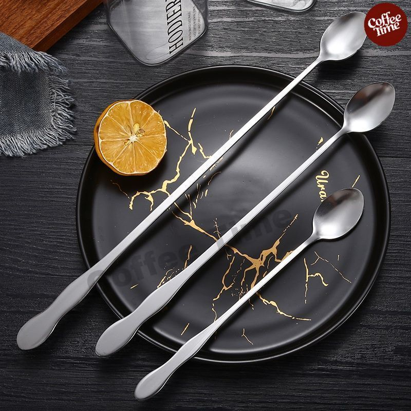 ช้อนคนด้ามยาว สแตนเลส มีให้เลือก ยาว 20/26cm stirring spoon CoffeeTimeShop