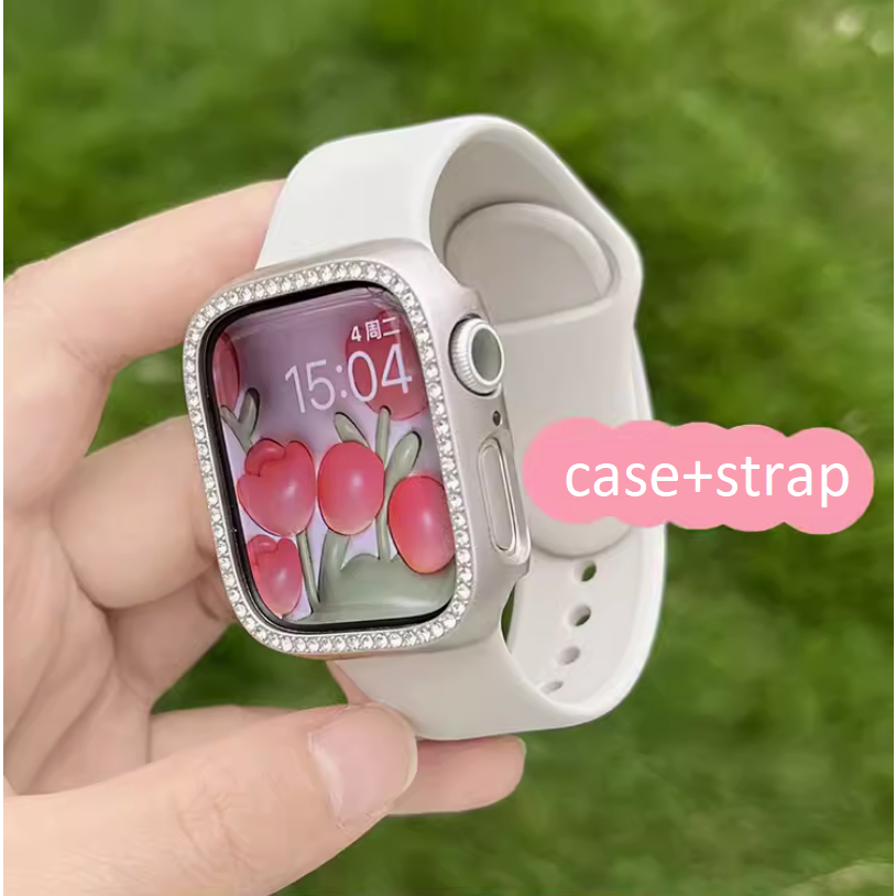 Starlight Case สําหรับสายนาฬิกา Series11, Series10 Series9 Series8 Series7 6 5 4 SE,SE2, Ultra2, Ultra i Watch Case และ i สายนาฬิกา 38 มม.42 มม.45 มม.49 มม.44 มม.40 มม.สมาร ์ ทนาฬิกาอุปกรณ สาย i watch Strap and เคส i watch case