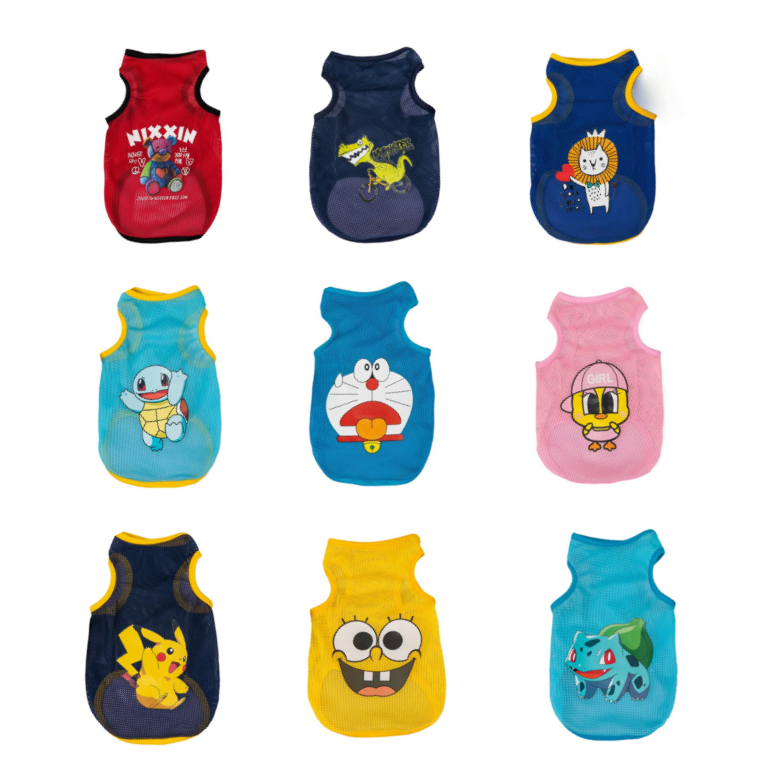 sunscreen Cartoon printed pet Clothes Cat and dog shirt