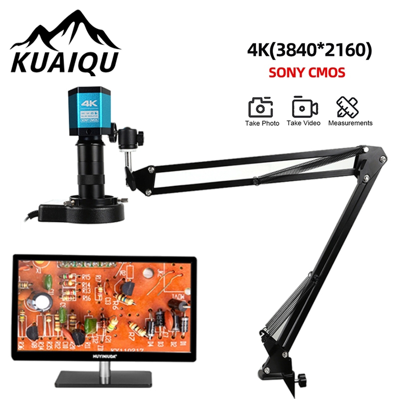 YIZHAN กล้องจุลทรรศน์ดิจิทัล 4K 48MP HDMI USB TYEP-C กล้องจุลทรรศน์ดิจิทัลอิเล็กทรอนิกส์ 4K 150X zoom