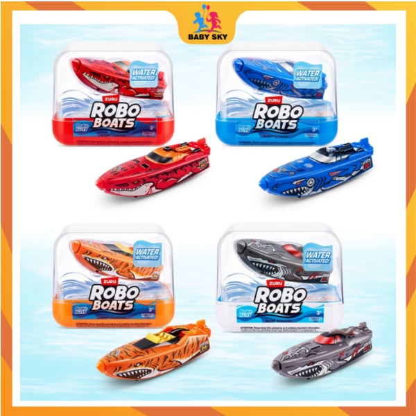 Zuru ROBO ALIVE เรือของเล่นอาบน้ําหุ่นยนต์ปลาของเล่นเด็ก ZURU ROBO ALIVE WATER ACTIVATED ROBOTIC SWIMMING BOAT ของเล่นอาบน้ําเด็ก