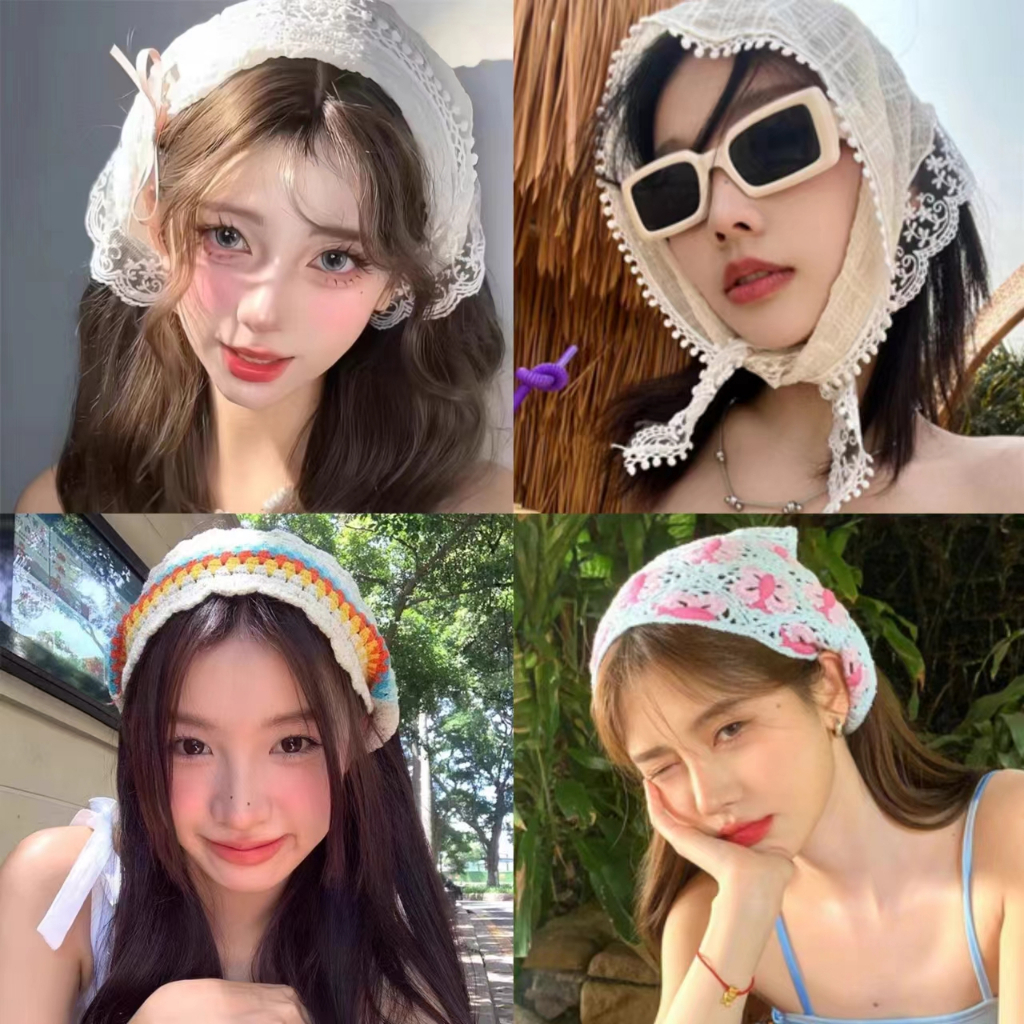 2024 ใหม ่ ฝรั ่ งเศสประเทศแถบคาดศีรษะลูกไม ้ สีขาวลูกไม ้ ลูกไม ้ สามเหลี ่ ยมแถบคาดศีรษะแถบคาดศีรษะภาพดอกไม ้ Hollow