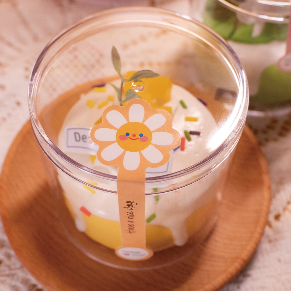 100 ชิ้น/แพ็คน่ารักดอกไม้รูปขอบคุณสติกเกอร์ทําด้วยมืออบเค้กบรรจุภัณฑ์ตกแต่งฉลากติดด้วยตนเองปิดผนึกสติกเกอร์ - รูปที่ 6