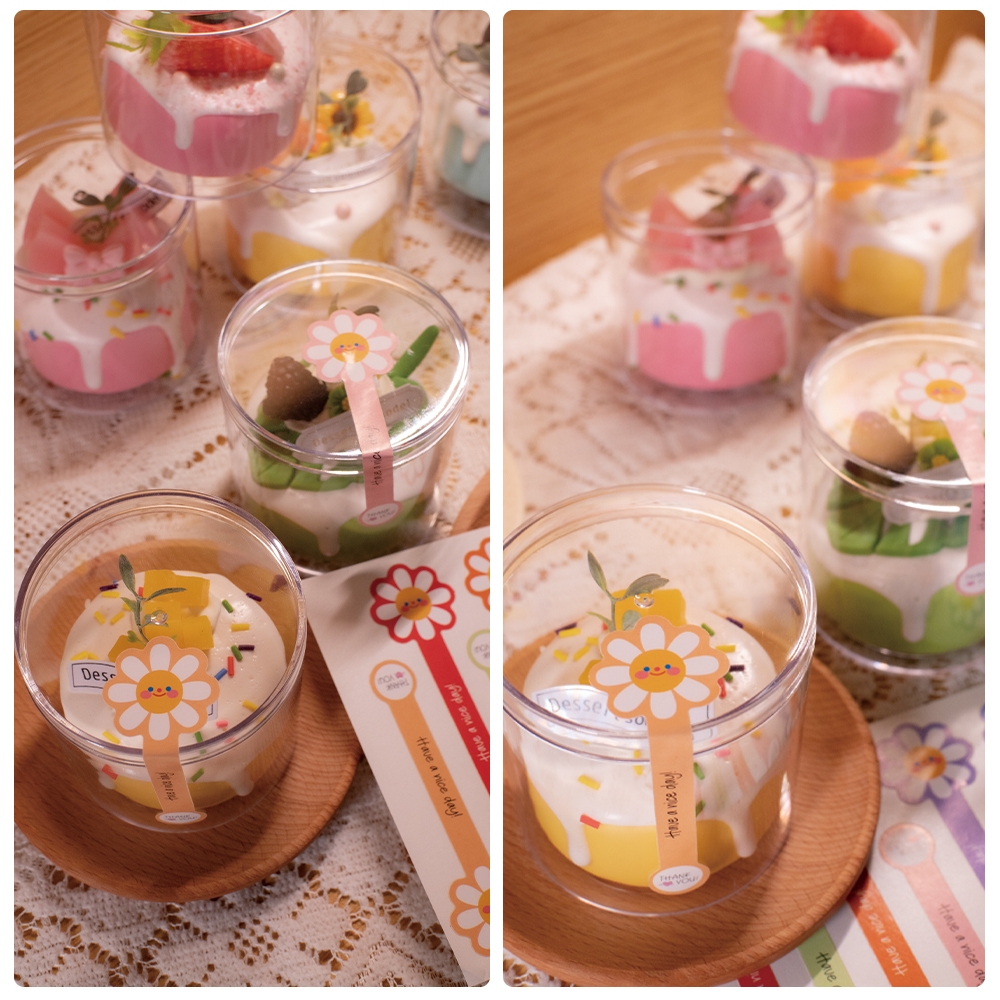 100 ชิ้น/แพ็คน่ารักดอกไม้รูปขอบคุณสติกเกอร์ทําด้วยมืออบเค้กบรรจุภัณฑ์ตกแต่งฉลากติดด้วยตนเองปิดผนึกสติกเกอร์ - รูปที่ 5