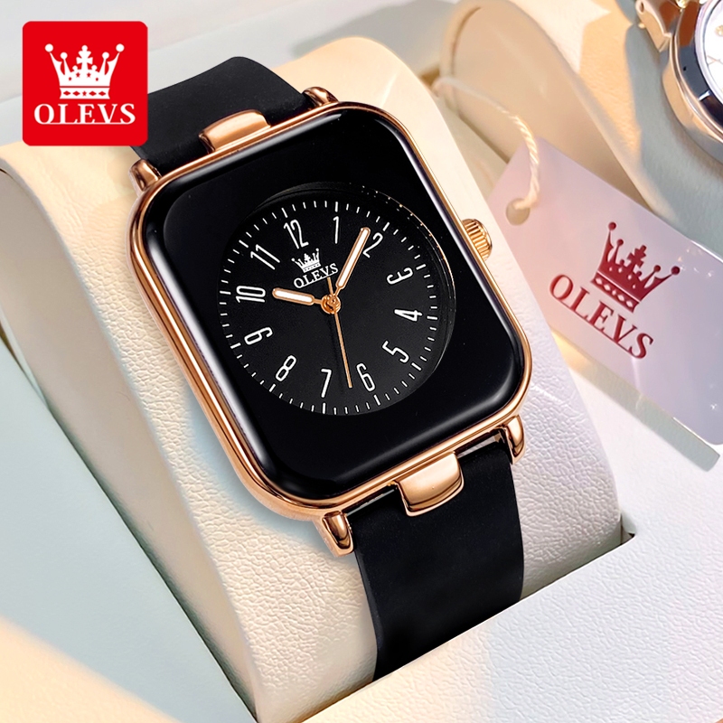 OLEVS นาฬิกา ข้อมือ ผู้หญิง แฟชั่น watch 100% นาฬิกาข้อมือกันน้ำได้ หญิง ควอตซ์ เทปกาว 9961-M