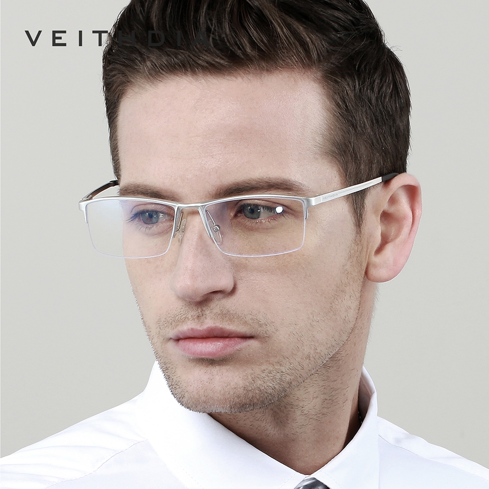Veithdia نظارة بفلتر أزرق نصف إطار ألومنيوم ماغنسيوم — صورة 2