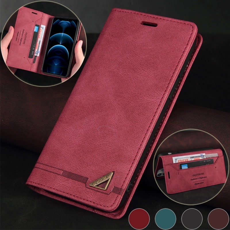 IPhone 14 13 15 12 11 Pro Max 6 6S 7 8 Plus SE3 X XR Retro Flip Leather Case