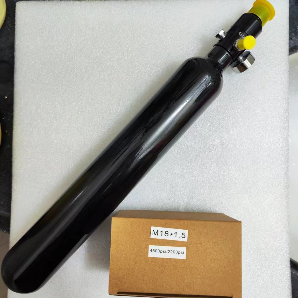 0.38lround อลูมิเนียมขวด 50 มม.OD M18 *1.5 Inlet ด ้ ายถังขวด 20Mpa 4500psi Tank Regulator สําหรับกระบอกดําน ้ ํา