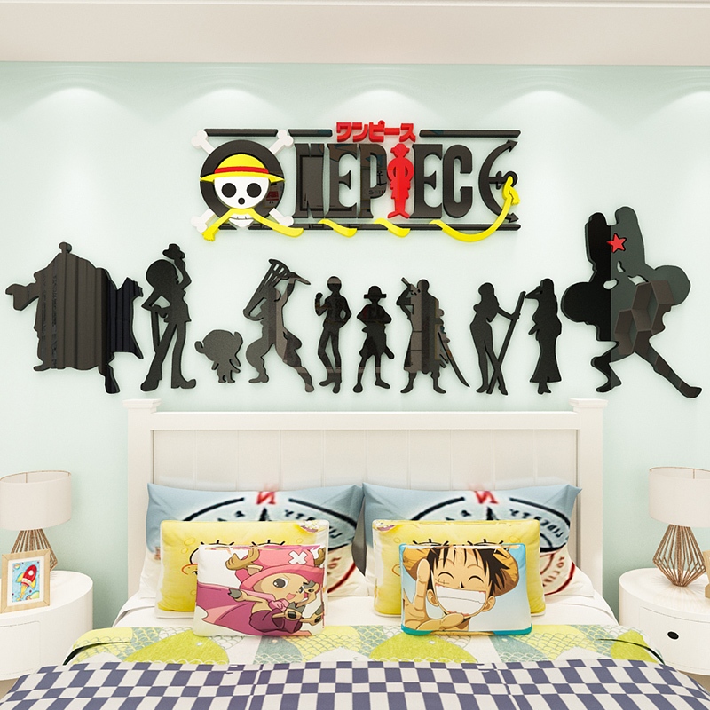 【DAORUI 】Lufly Navigation ONEPIES โปสเตอร์อะนิเมะ 3D อะคริลิคสติ๊กเกอร์ติดผนัง 3 มิติห้องนอนชายหอพักสติ๊กเกอร์ตกแต่งส่วนบุคคล