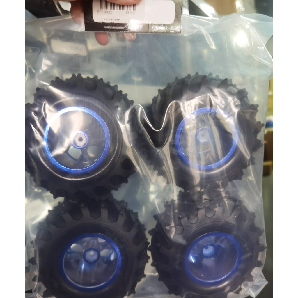 ชุดยางล้อรถบังคับ 12 มม. สําหรับรถบรรทุกบังคับ 1:10 Monster Truck Off Road Traxxas Scx10 HPI HSP Savage Buggy Tamiya 4 ชิ้น