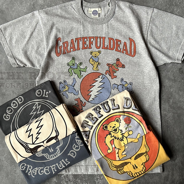 ((ผ้าฝ้าย 100%) TOYS MCCOY Grateful Dead Limited Grateful Dead Retro Pure Cotton เสื้อยืดแขนสั้น