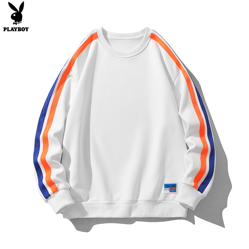Playboy Spring Colored Simple Loose Japanese Versatile Round Neck Sweater
