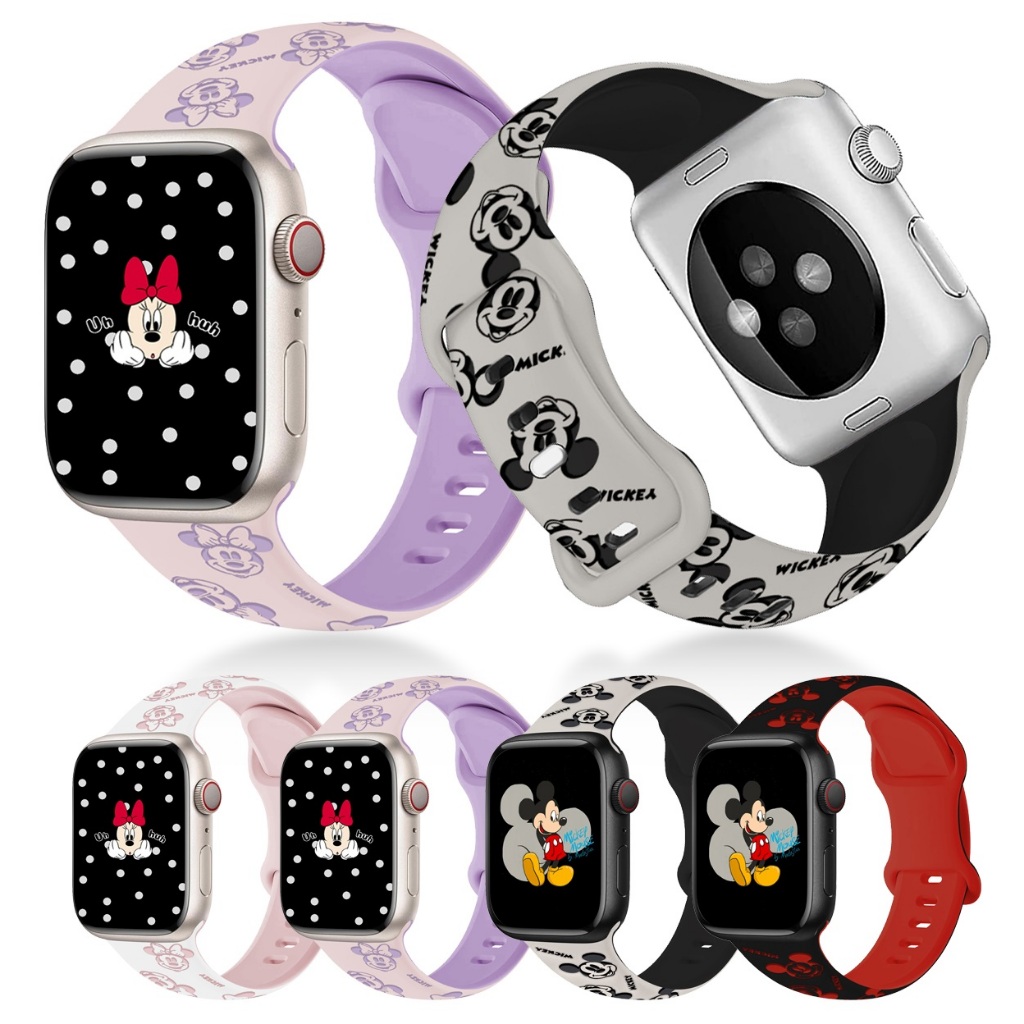 3d Imprint สายซิลิโคนสําหรับนาฬิกาSeries11 Series10 Series9 Series8 Series7 Series 6 5 4 3 2 1,SE , SE2, Ultra2, Ultra สายขนาด 49 มม.41 มม.40 มม.44 มม.38 มม.42 มม.44 มม. สาย i watch Strap