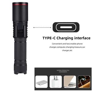 Alonefire SV96 มัลติฟังก์ชั่น 4 in 1 Zoomable High Power ไฟฉาย LED RGB USB ชาร์จการถ่ายภาพไฟฉาย