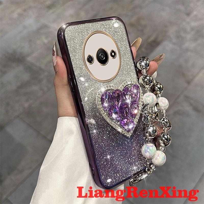 ปลอก xiaomi REDMI A3 2024 4G เคสโทรศัพท์ Softcase ซิลิโคนกันกระแทกออกแบบใหม่หรูหราถุงลมนิรภัยสําหรับสาวผู้ถือ SFQNZJ01