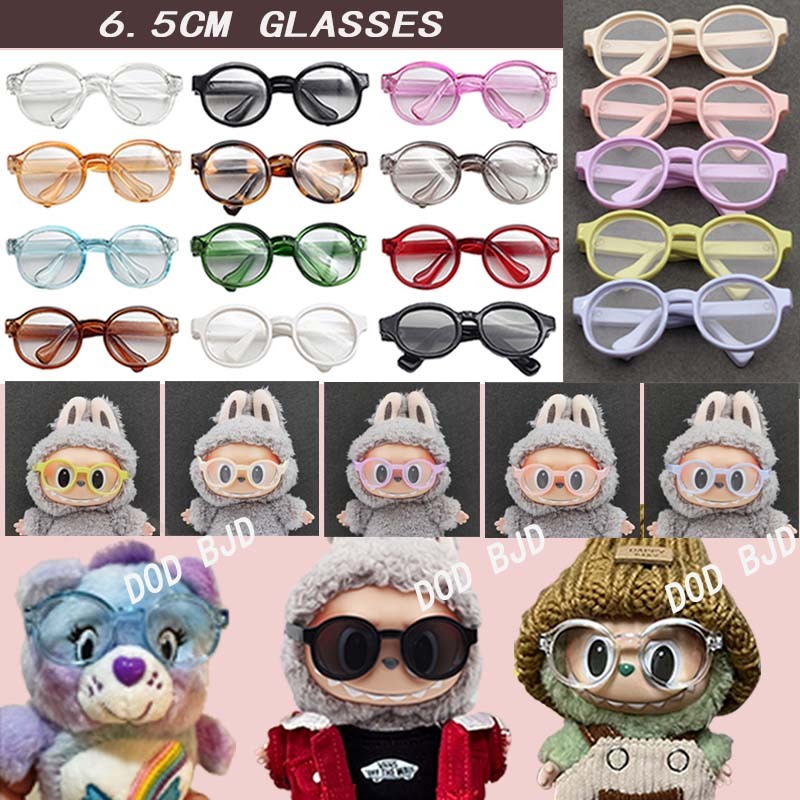 แว่นตาตุ๊กตา 3 ขนาด, (6.5 ซม. สําหรับ Labubu DIMOO WORLD Joke Bear bao-ao), (9 ซม. สําหรับ Crybaby Chikawa UpsetDuck ) , (4.5 ซม. สําหรับ OB11 StellaLou ) - รูปที่ 2