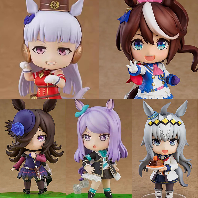 โมเดลฟิกเกอร์ Pretty Derby Nendoroid Tokai Teio 1995  ข้าวอาบน้ำ 2151 หมวก Oguri 2101 Mejiro McQueen 2037 เรือทอง 1783 ของขวัญสำหรับแฟนๆ 10 ซม.