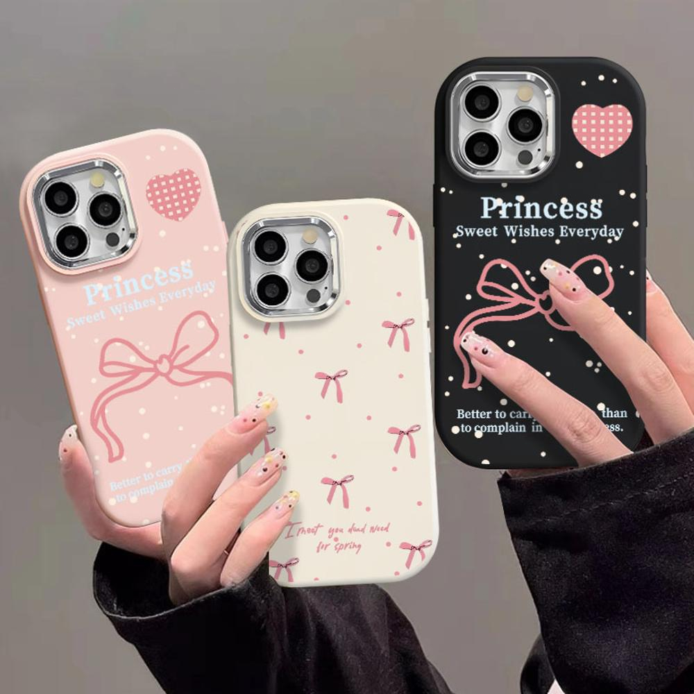 Mowin - สำหรับ iPhone 15 Pro Max iPhone 11 กรณีไฟฟ้าหรูหราซิลิโคนอ่อนนุ่มถุงลมกันกระแทก โบว์ที่สวยงาม เข้ากันได้กับ iPhone 14 13 12 11 XS XR 7Plus 8Plus