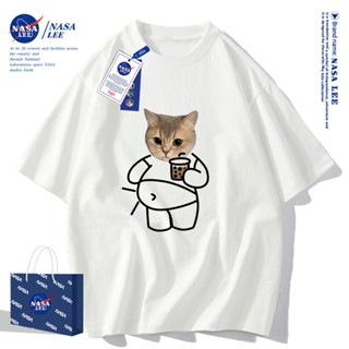 เสื้อยืดแขนสั้นผ้าฝ้ายคอตตอนลาย NASA รุ่นใหม่สำหรับฤดูร้อน 2…