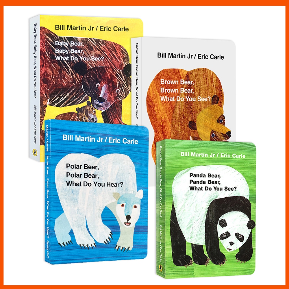 Eric Carle หนังสือซีรีส์หมีบราวน์โพลาร์ หมีขั้วโลก หมีบราวน์ หมีเด็ก คุณเห็นอะไร