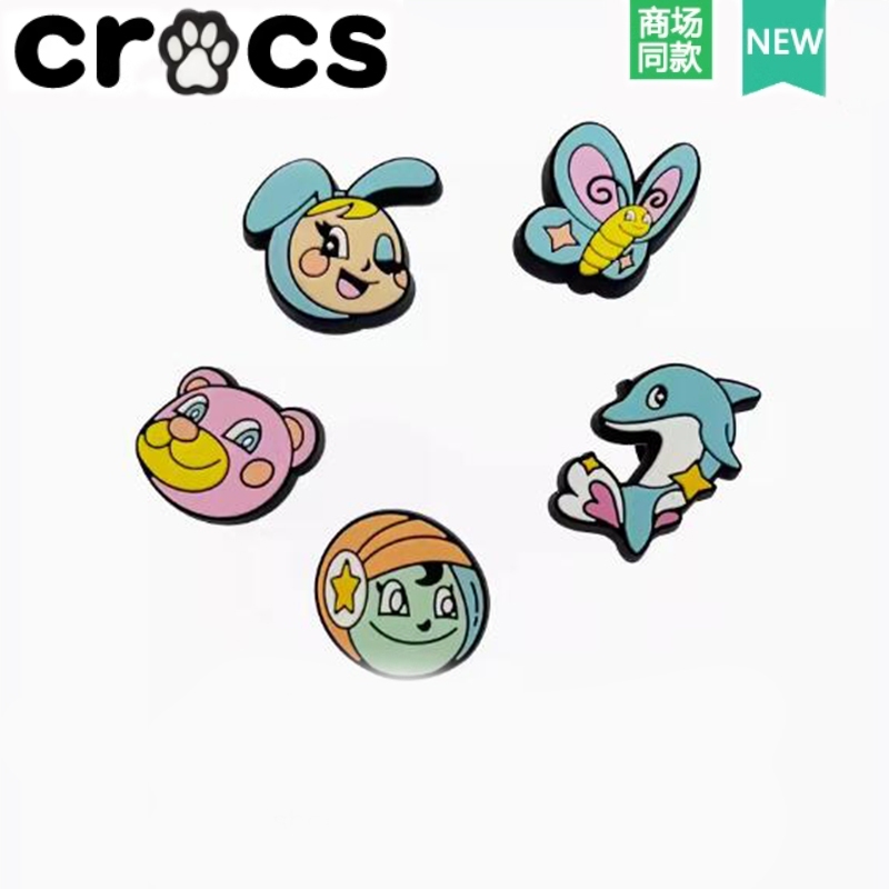 Crocs Hole รองเท้าดอกไม้อุปกรณ์เสริม crocs รองเท้าตกแต่ง Zhibixing การ์ตูนสนุก Y2K อะนิเมะหมีกระต่ายสาว