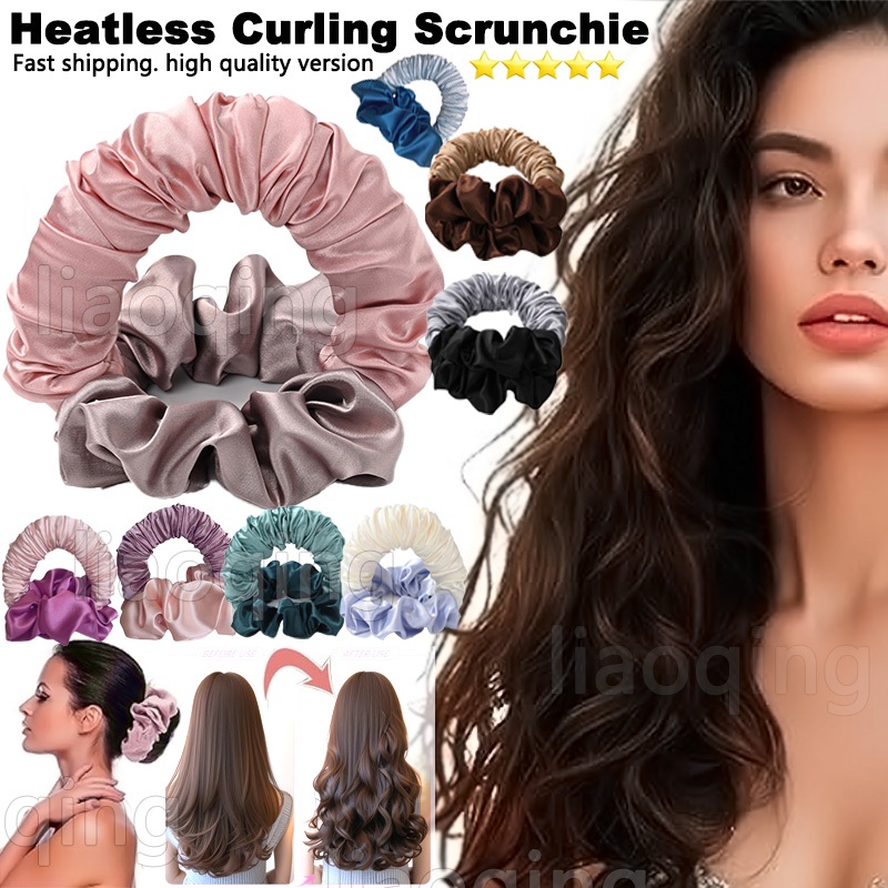 นุ่ม Heatless Curling แถบคาดศีรษะไม่มีความร้อน Curler Hairband ขี้เกียจ Scrunchie ลูกกลิ้ง Magic ช่างทําผมเครื่องมือสําหรับผู้หญิงผมยาว