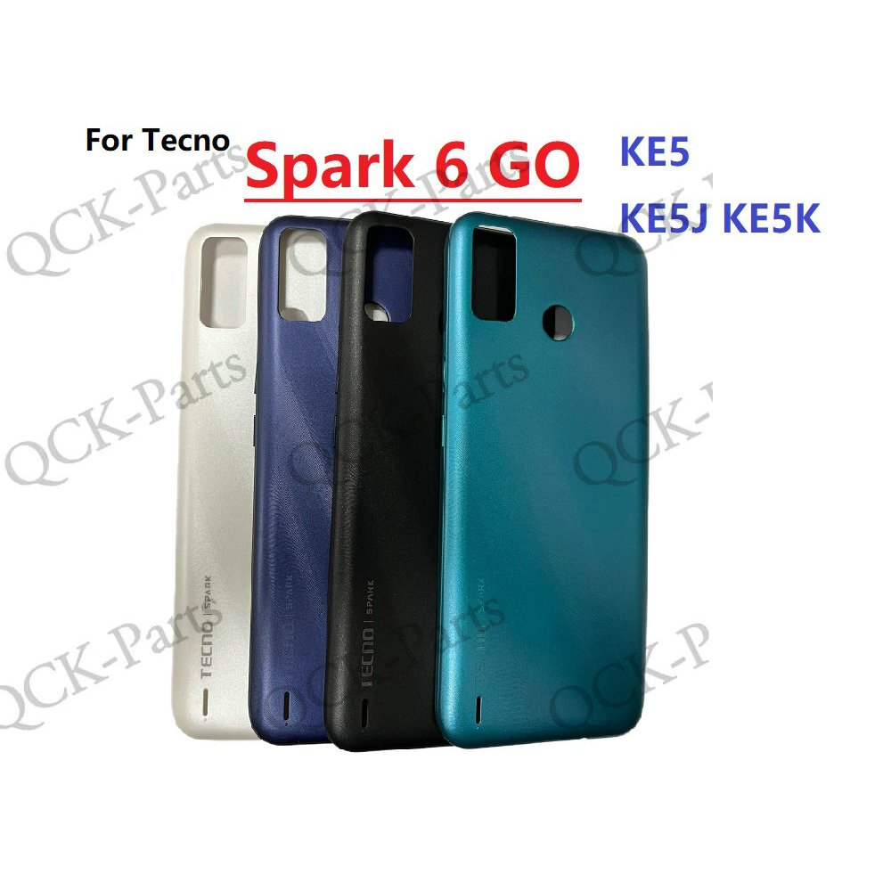 ฝาหลังแบตเตอรี่สําหรับ Tecno Spark 6 GO KE5 KE5J KE5K ด้านหลังด้านหลังประตูกรณี