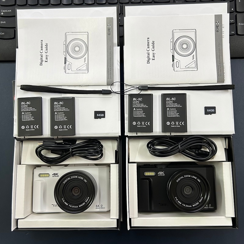 VETEK 8 กล้องดิจิตอล 64MP 18X ถ่ายรูปถ่ายวีดีโอ ภาพชัด มีแฟลช กล้องย้อนยุค CCD Camera ป้องกันการสั่น หน้าจอ3.0นิ้ว