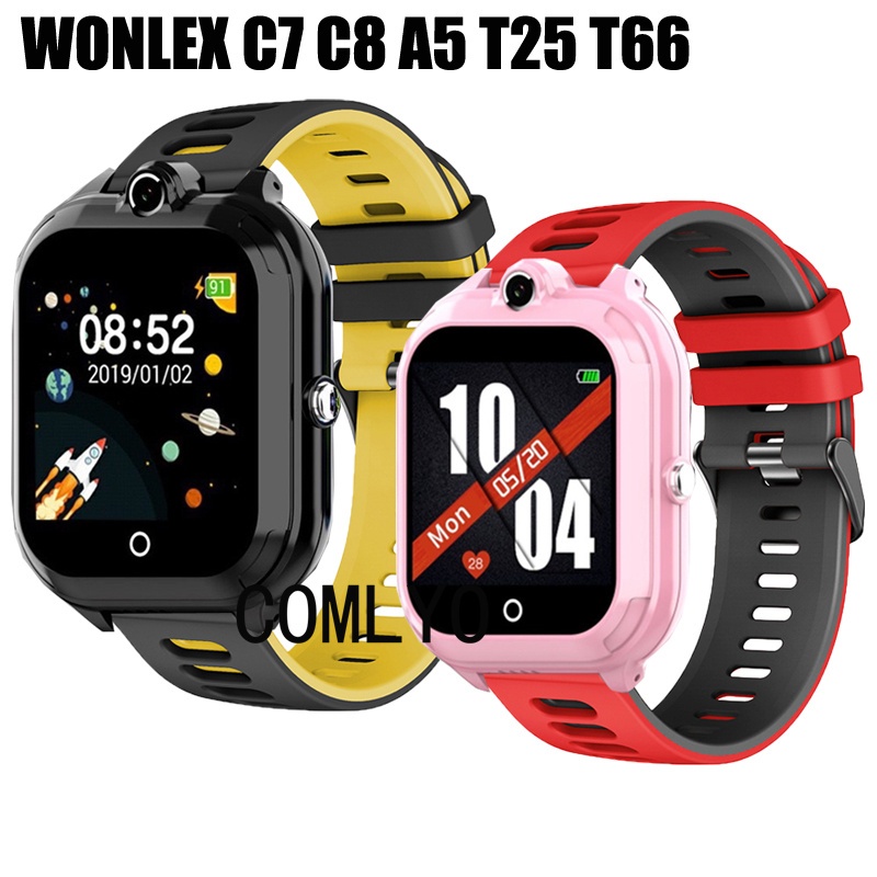 สําหรับนาฬิกา OK WONLEX C7 C8 A5 T25 T66 สายคล้องคอเด็กเด็กนาฬิกาซิลิโคนนุ่มกีฬากลางแจ้ง Band