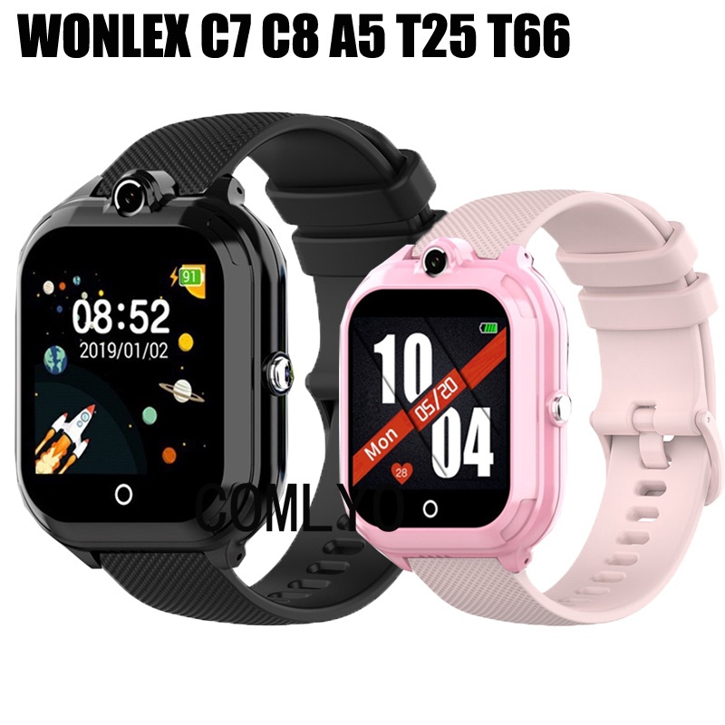 สําหรับ WONLEX C8 C7 A5 T25 T66 สาย OK นาฬิกาเด็กเด็กสมาร์ทนาฬิกาซิลิโคนนุ่มกีฬา Band