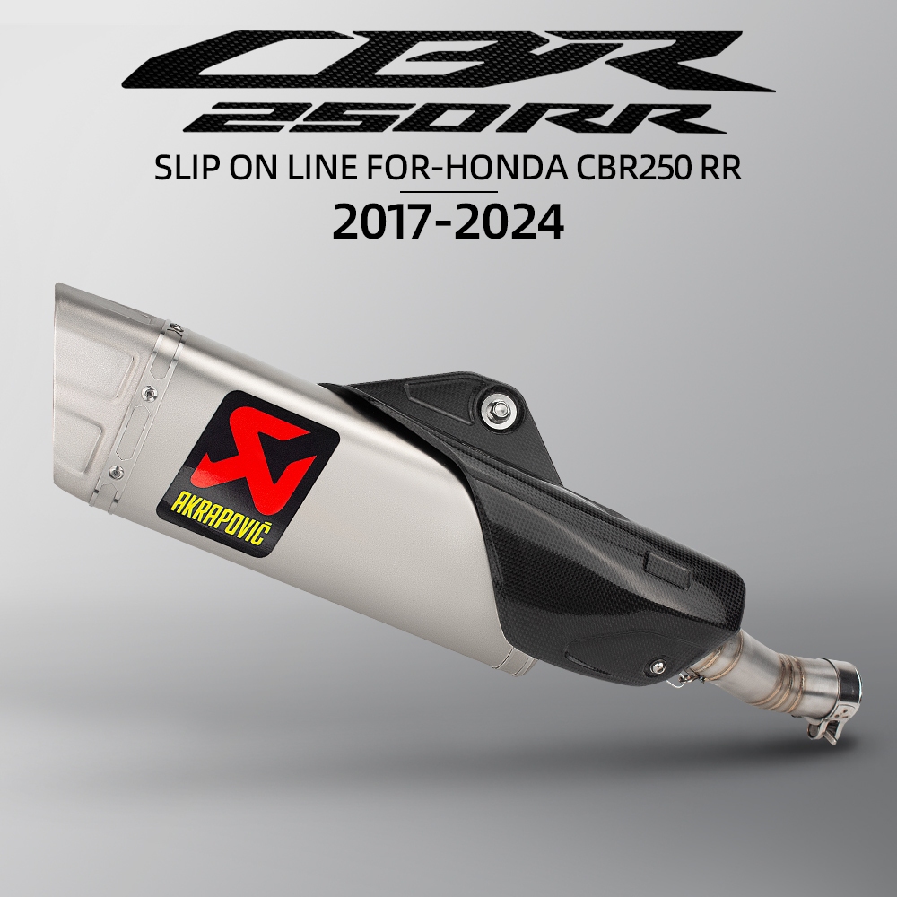 Akrapovic M1/R1 racing ท่อไอเสียลื่นบนสําหรับ honda cbr250rr cbr250 ไอเสีย 2017-2024