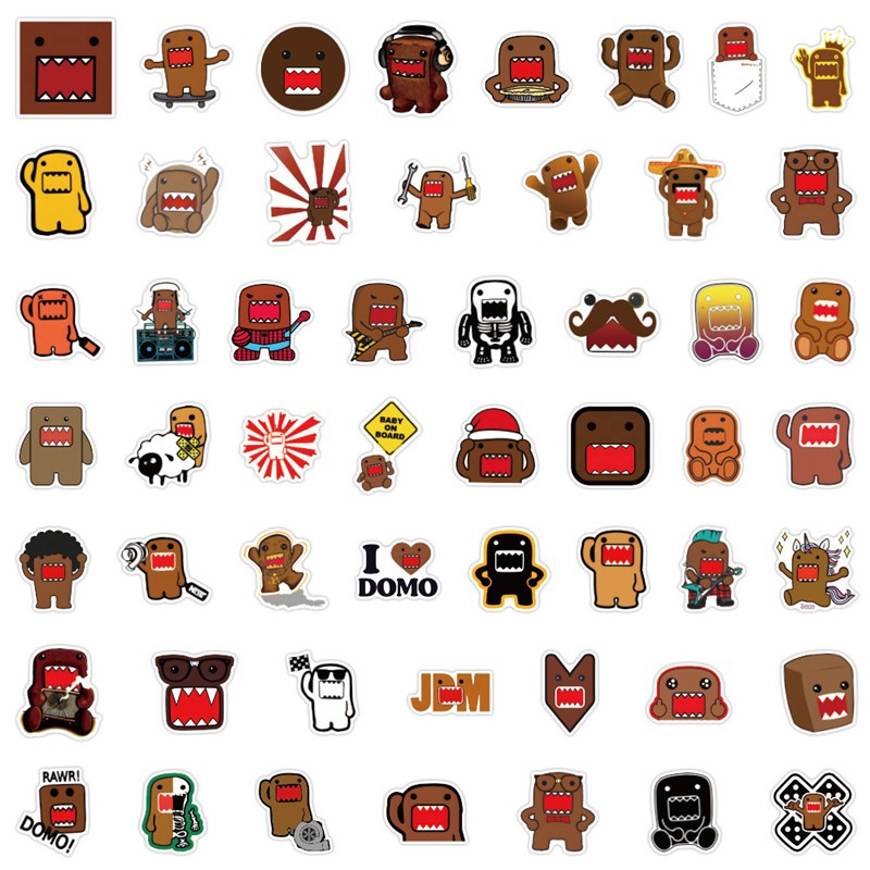 Domo Kun สติกเกอร ์ 50 ชิ ้ นชุดการ ์ ตูนอะนิเมะน ่ ารัก Scrapbooking สติกเกอร ์ หนังสือตกแต ่ งกันน ้ ํา
