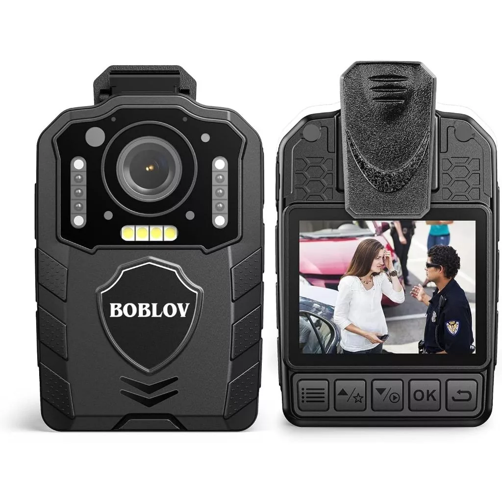 ออกใหม่ BOBLOV KJ25 1080p กล้องวิดีโอ, 3000mAh รองรับการบันทึก 12 ชม., กล้องร่างกายให้การมองเห็นได้ในเวลากลางคืน, เดินป่า, เดิน, การบริหารกฎหมาย, และเดินสัตว์เลี้ยง Vlogging