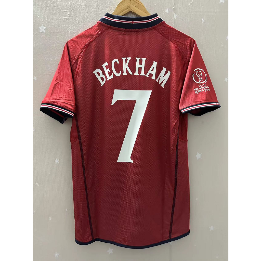 2002 England BECKHAM GERRARD Away เสื้อฟุตบอลคุณภาพสูง Top 1:1 เสื้อยืดฟุตบอลที่กําหนดเอง