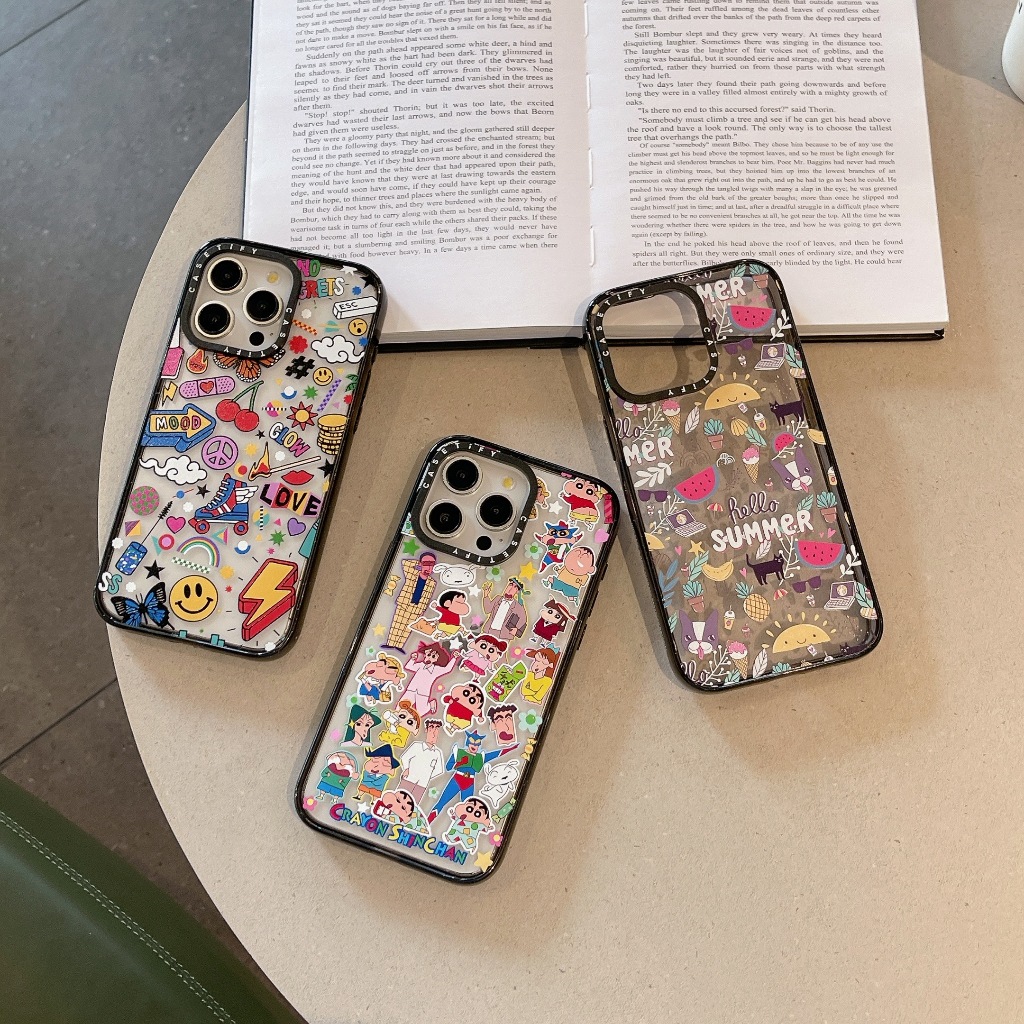 Crayon Shinchan CT ใหม่อะคริลิคเคสป้องกันการกระแทกสําหรับ iphone12 13 14 15 16 17 plus promax เคสป้องกัน