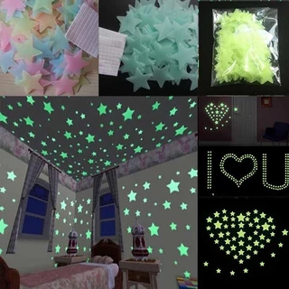 100 ชิ้นเรืองแสงใน Dark ดาวสติกเกอร์สําหรับเพดานเด็กตกแต่งผนัง Dreamy ฤดูหนาว Nightscape